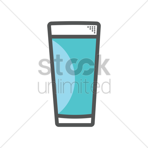 600x600 Glass Of Water Vector Image