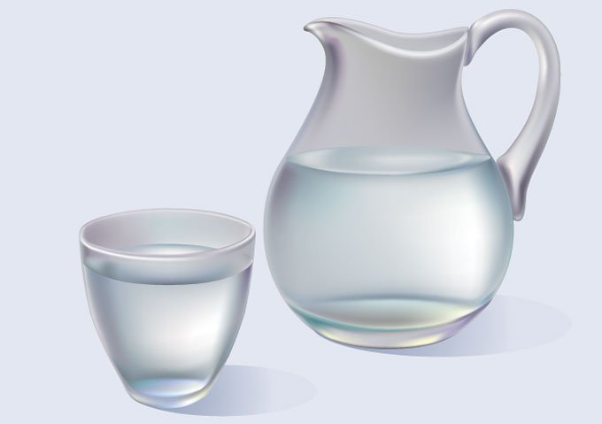 680x479 Free Jug And Glass Of Water Vector Graphics
