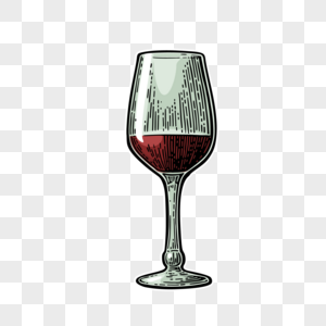 300x300 Vector Hand Drawn Cartoon Red Wine Glass Png Image Picture Free