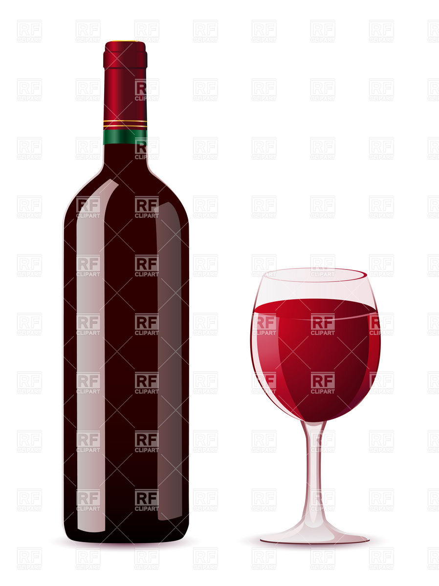 898x1200 Bottle And Glass Of Red Wine Vector Image Of Food And Beverages