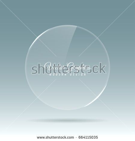 450x470 Glass Banner Transparent Geometric Shapes Circle, Plastic