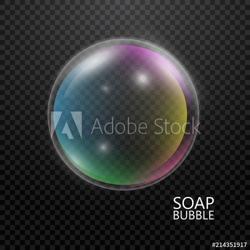 500x500 Glass Color Bubble Isolated On Transparent Background Soap