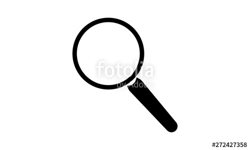 500x300 Vector Magnifying Glass Icon With Reflection