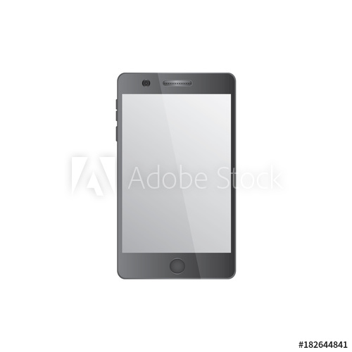 500x500 Smartphone With Glass Reflection Digital Device Icon Image Vector