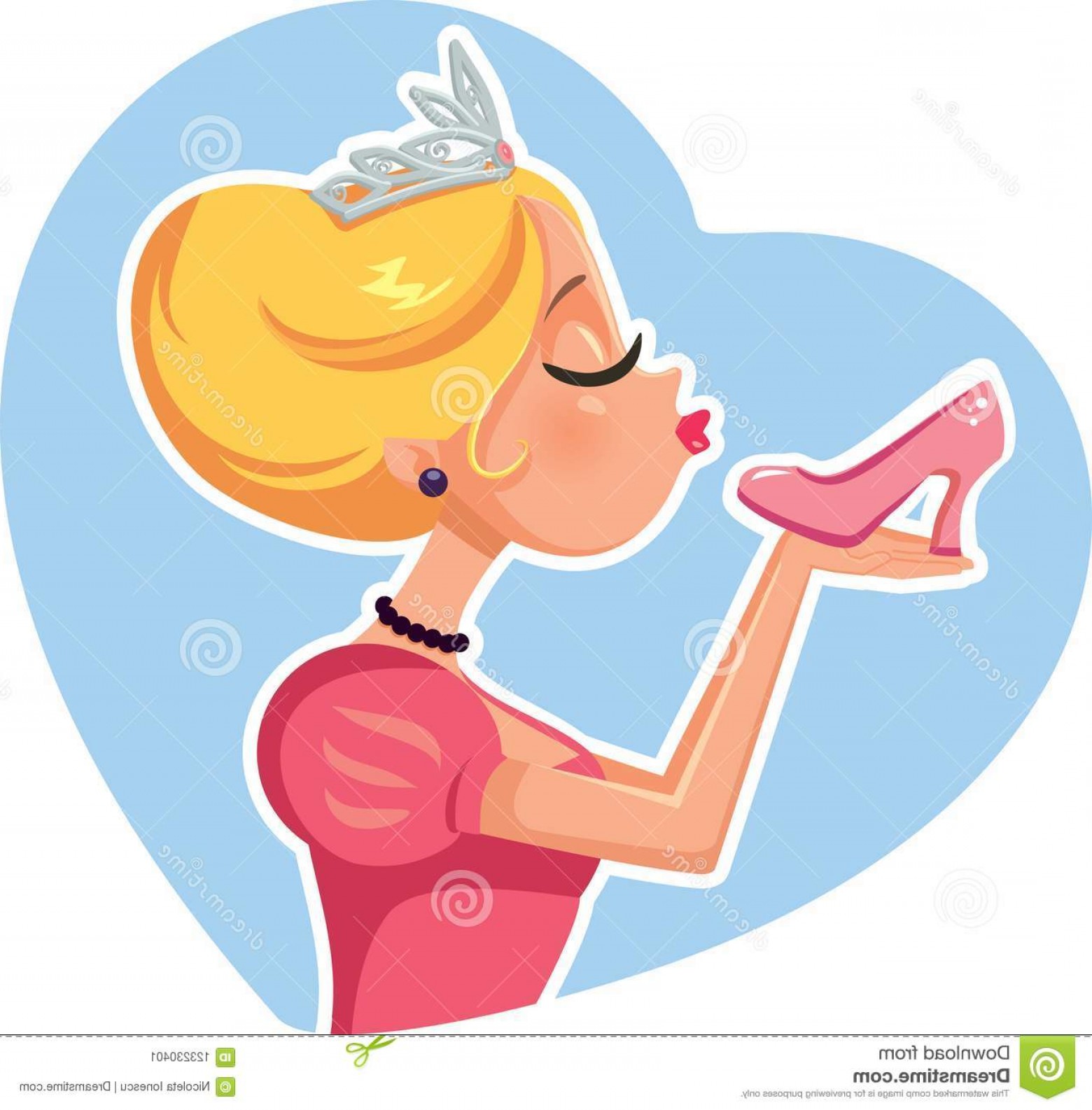 1560x1586 Princess Cinderella Kissing Magic Shoe Vector Illustration Fairy