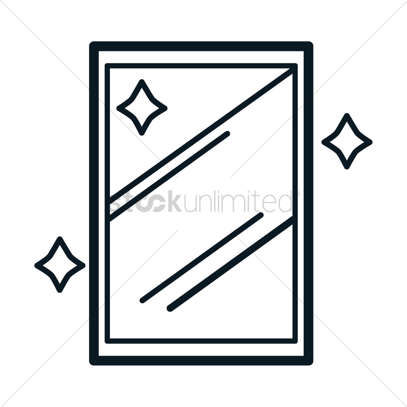 1300x1300 Sparkling Glass Window Vector Image