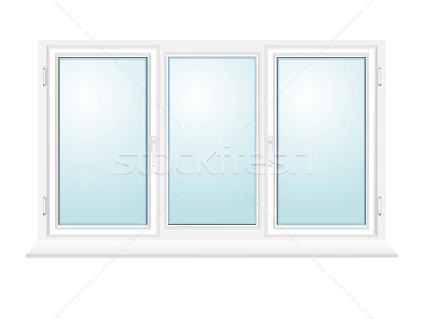600x450 Closed Plastic Glass Window Vector Illustration Vector