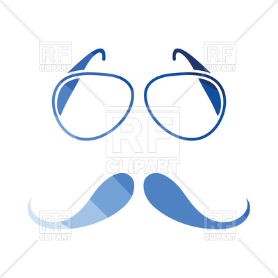 Flat Color Design Of Glasses And Mustache Icon Vector Image 400x400 Flat Color Design Of Glasses And Mustache Icon Vector Image