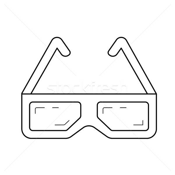 Three D Cinema Glasses Line Icon Vector Illustration Andrei 600x600 Three D Cinema Glasses Line Icon Vector Illustration Andrei