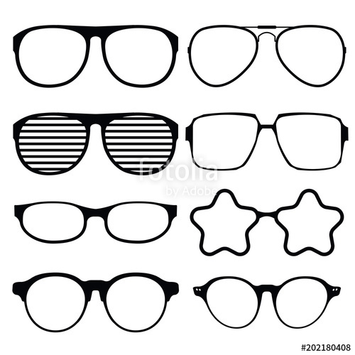 Glasses Vector On White Background Set Stock Image And Royalty 500x500 Glasses Vector On White Background Set Stock Image And Royalty