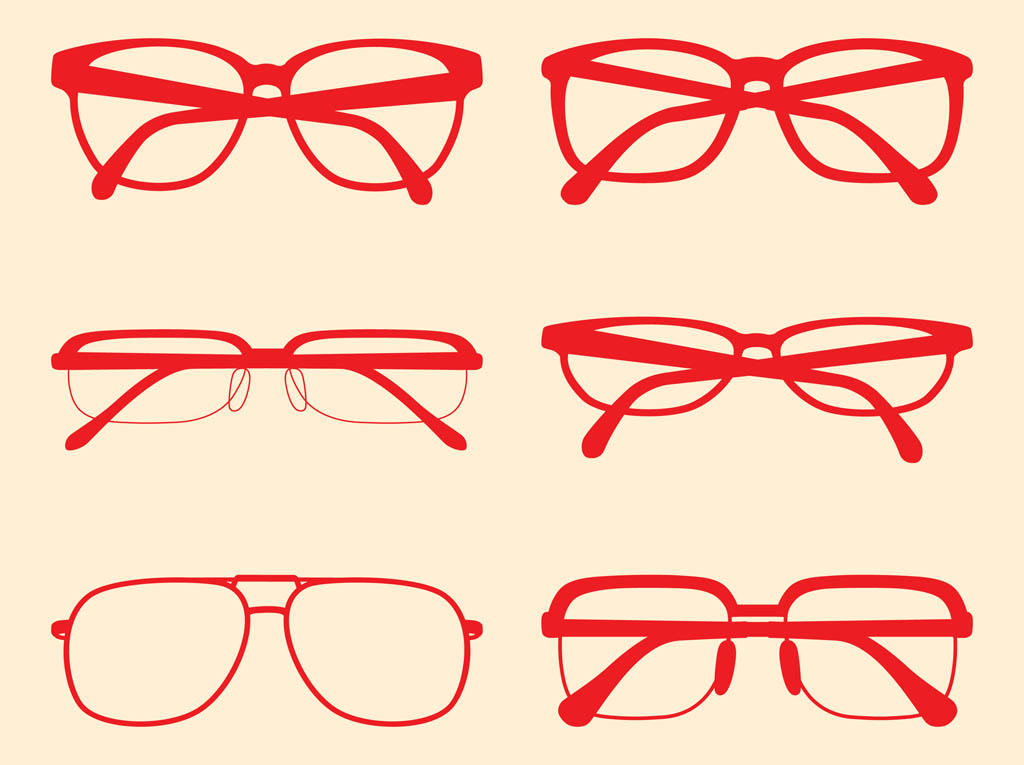 1024x765 Glasses Frames Set Vector Art Graphics