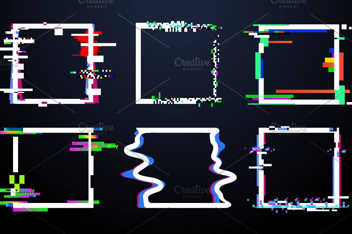 Glitch Alphabet And Effects Vectors 1200x800 Glitch Alphabet And Effects Vectors