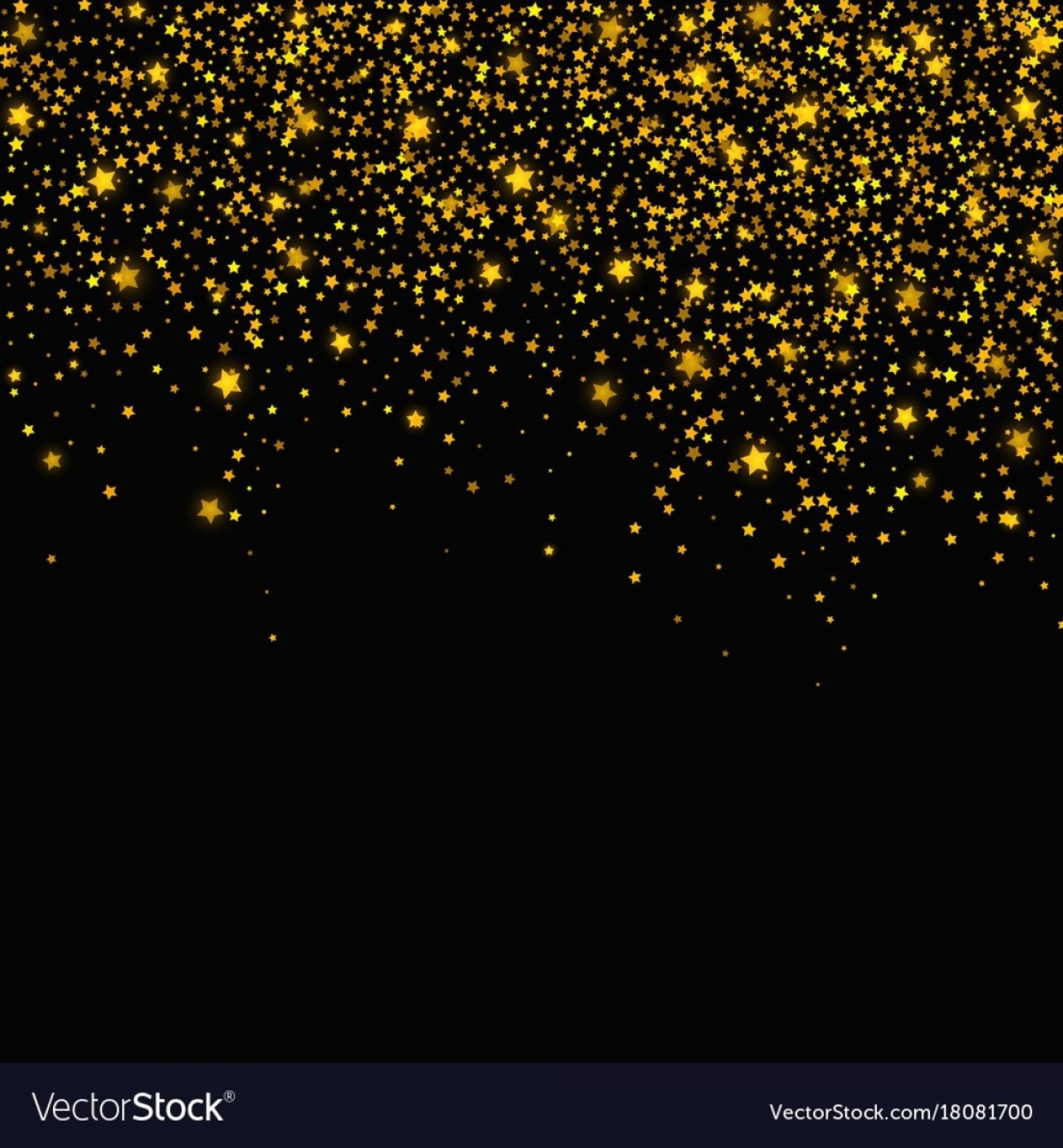 1440x1555 Gold Glitter Falling Stars Background Vector Soidergi