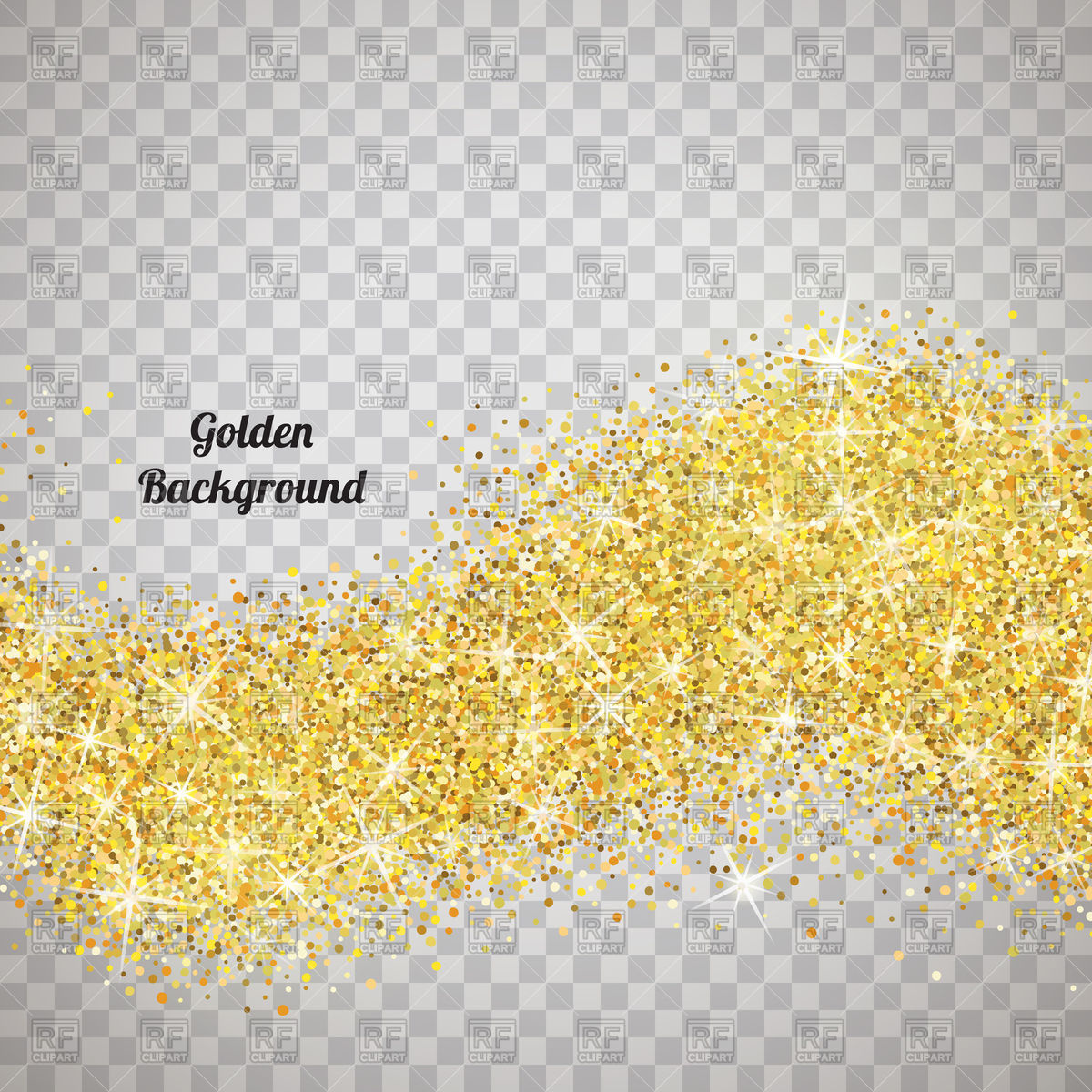 1200x1200 Gold Glitter Texture On Transparent Background Vector Image