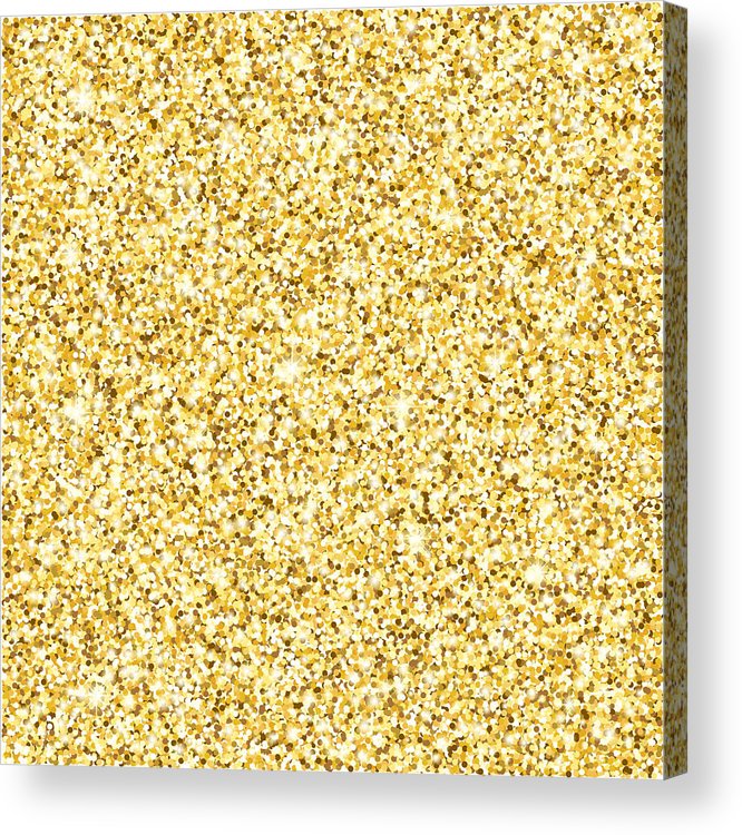 666x750 Gold Glitter Texture Vector Background Acrylic Print