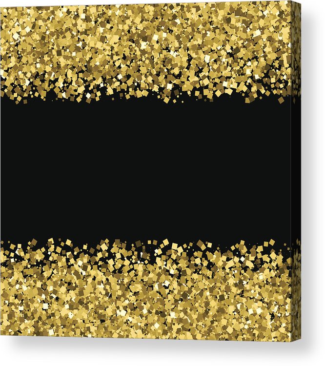 666x750 Gold Glitter Texture Vector Acrylic Print