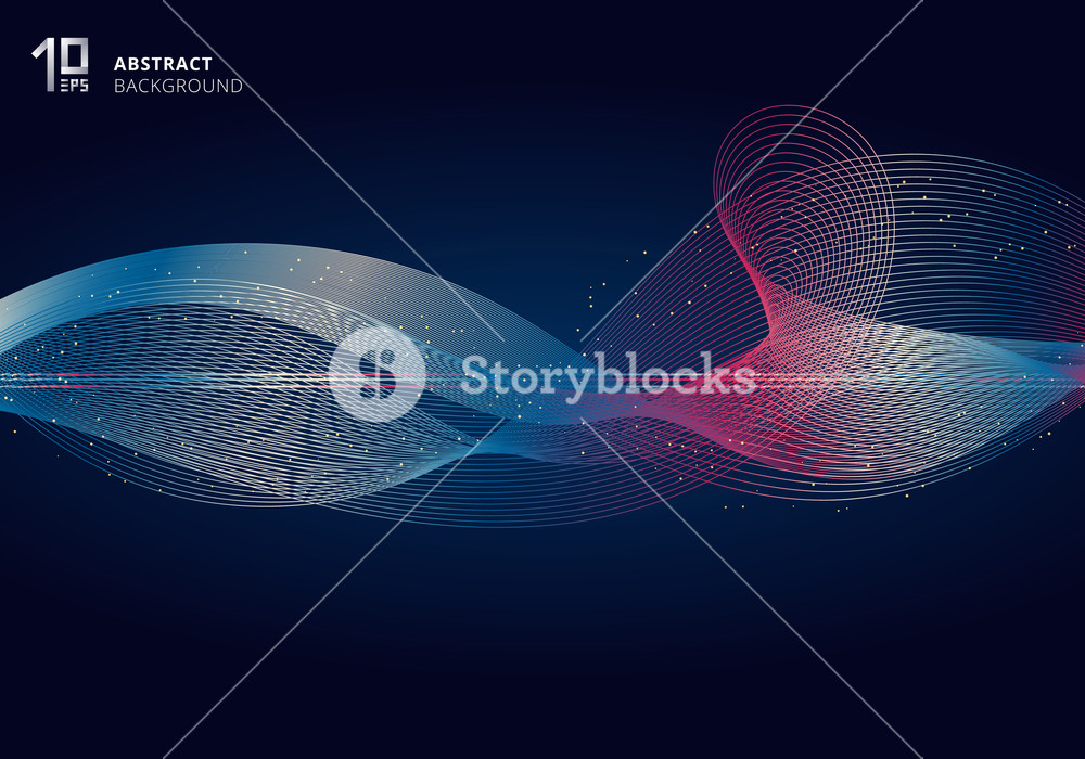 1000x700 Abstract Colorful Light Lines Wave Futuristic Style On Dark Blue