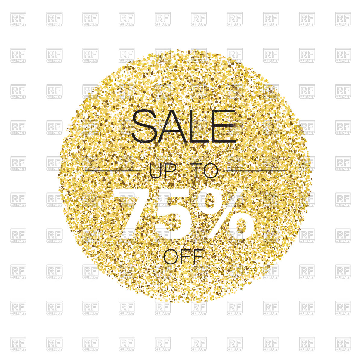 1200x1200 Sale Tag Template With Gold Glitter Vector Image Of Design