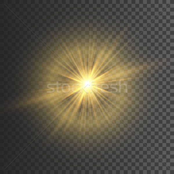 600x600 Transparent Glow Light Effect Star Burst With Sparkles Gold