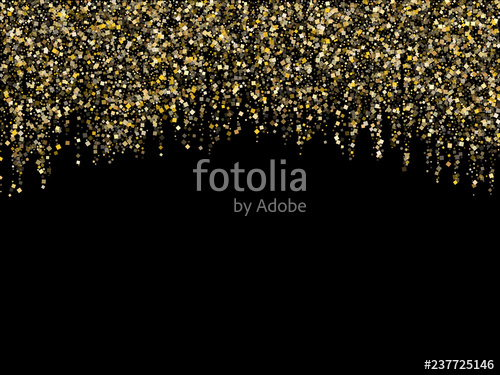 500x375 Garland Border Gold Glitter Vector Background Illustration Stock