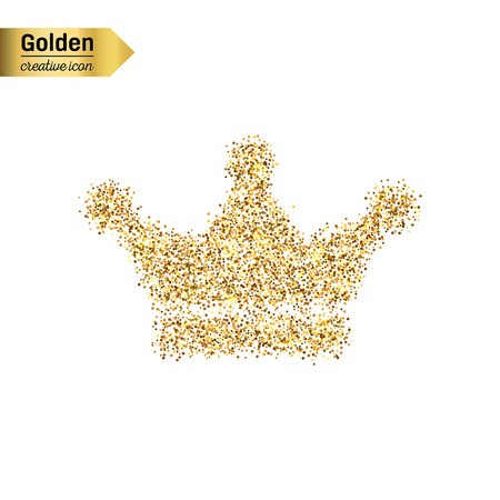 450x450 Gold Glitter Vector Icon Of Crown Isolated On Background Art