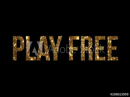 500x375 Golden Glitter Vector Isolated Word Play Free