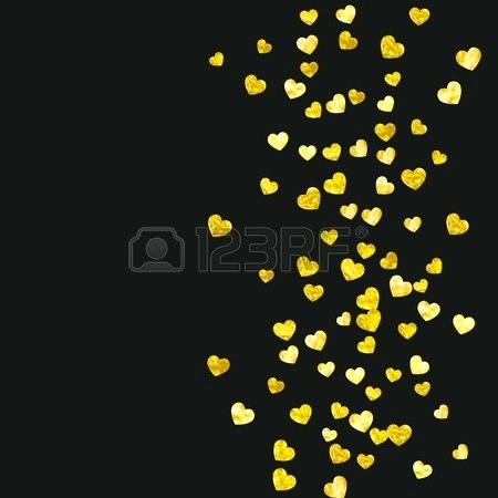 450x450 Heart Border For Valentines Day With Gold Glitter Vector Confetti