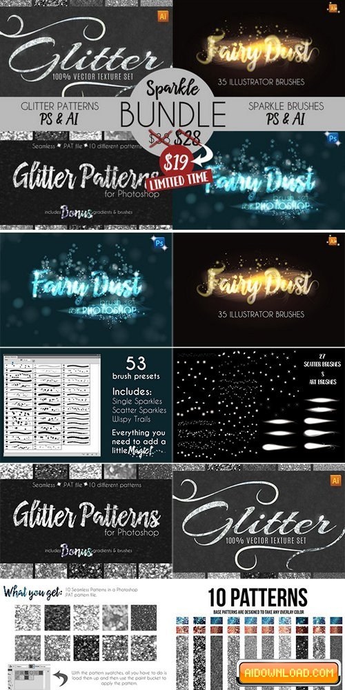 500x1000 Sparkle And Glitter Bundle Free Download Free Graphic Templates