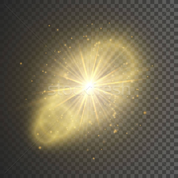 600x600 Transparent Glow Light Effect Star Burst With Sparkles Gold