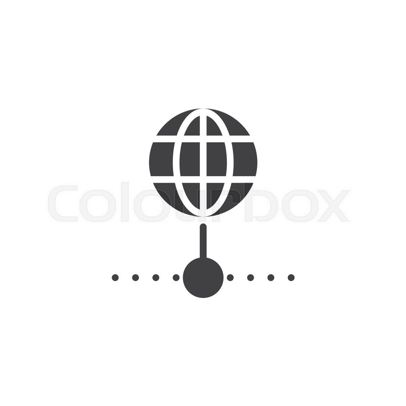800x800 Global Connection Icon Vector, Filled Stock Vector Colourbox