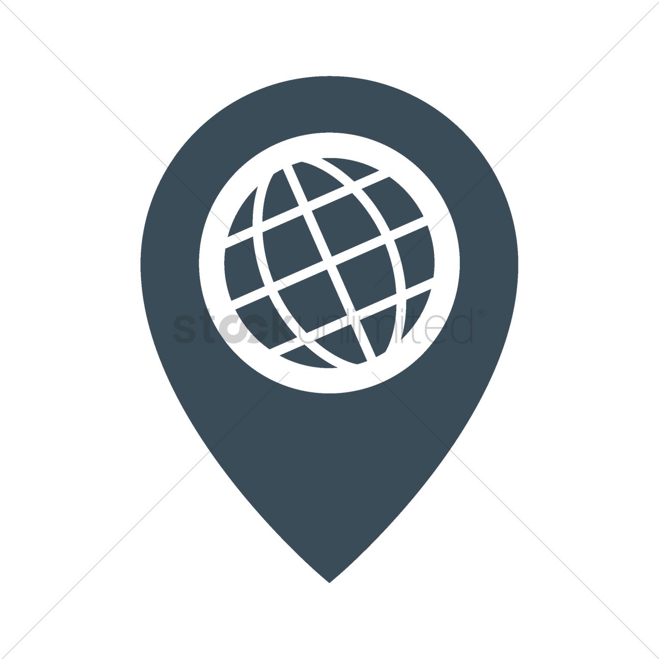1300x1300 Global Location Icon Vector Image