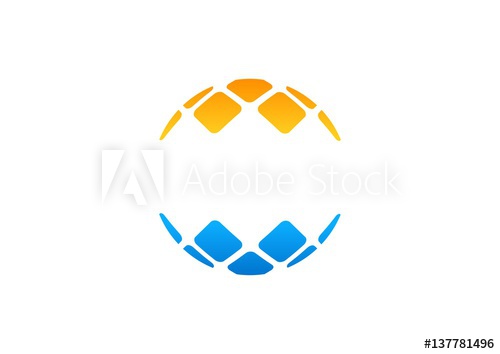 500x354 Circle Globe Global Logo, Abstract Globe Connection Logo Sign