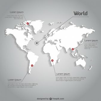 338x338 World Map Vector Infographic Template For U World Map Template