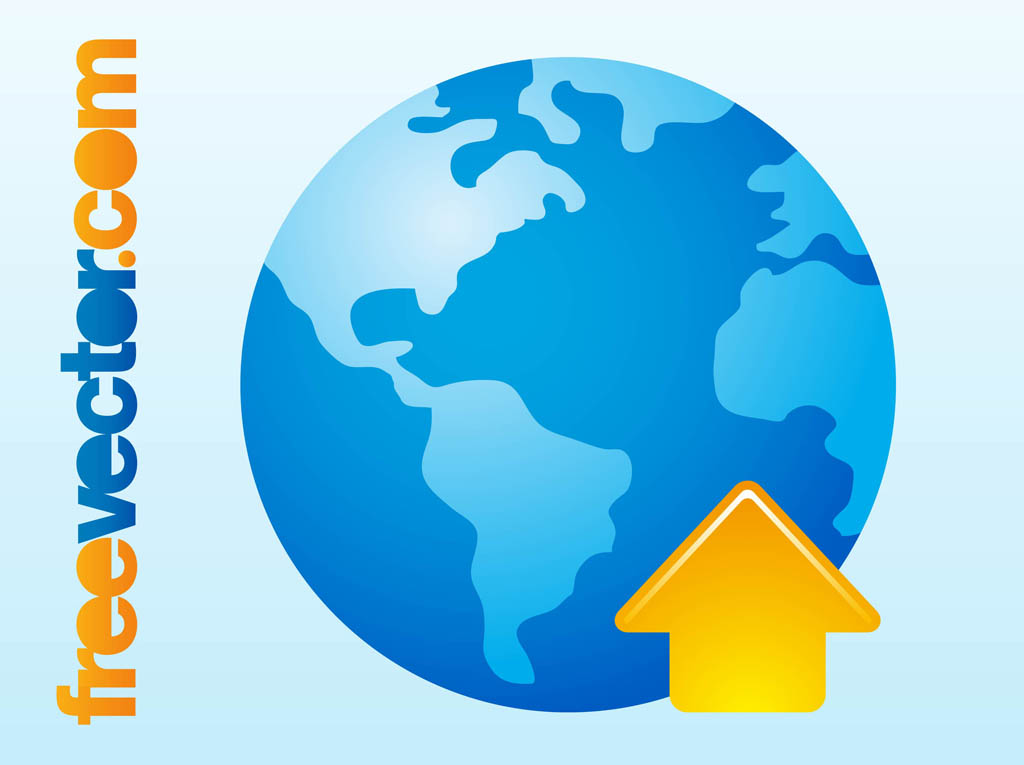 1024x765 Globe Arrow Icon Vector Art Graphics