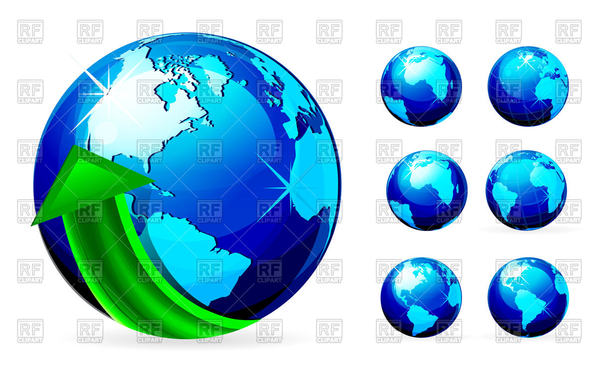 1200x740 Globe With Arrow Vector Image Of Icons And Emblems