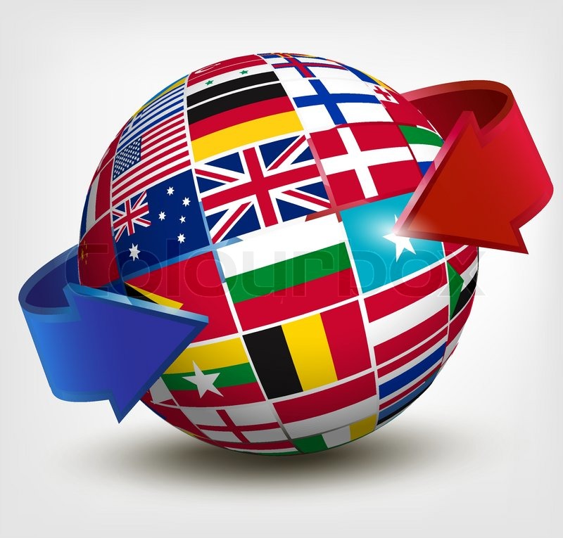 800x765 Flags Of The World In Globe With An Stock Vector Colourbox