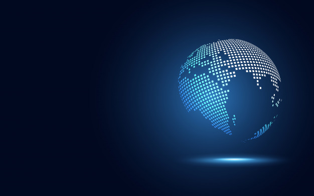 626x391 Globe Digital Transformation Abstract Technology Background Vector