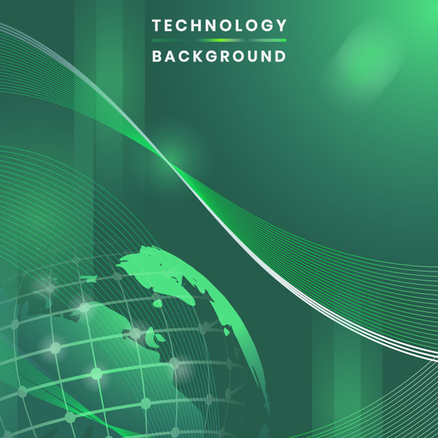 626x626 Green Globe Futuristic Technology Background Vector Vector Free