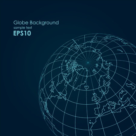 450x450 Vector Globe Earth Line Modern Design Background Royalty Free