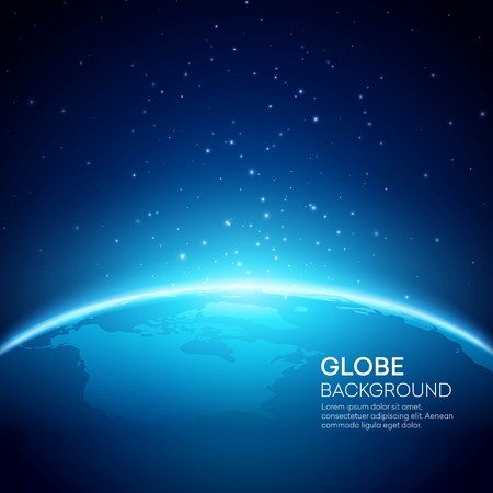450x450 Blue Globe Earth Background Vector Illustration Royalty Free