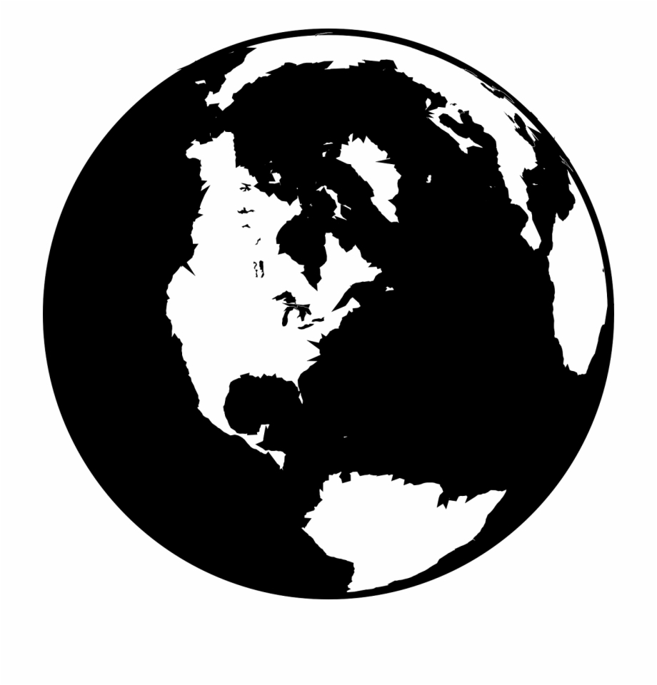 920x960 Black And White Globe Clip Art At Vector Clip Art Png