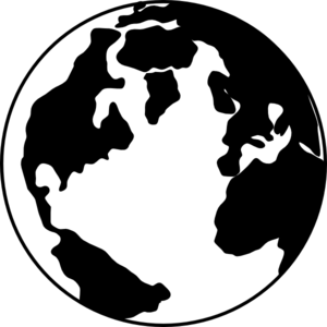 300x300 Bw Globe Clip Art