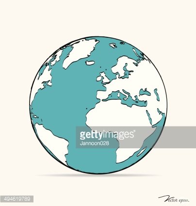 404x425 Modern Globe Drawing Vector Premium Clipart