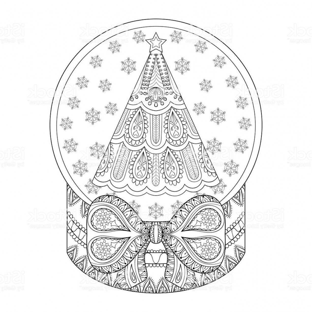 1228x1228 Vector Snow Globe Drawing Lamaison