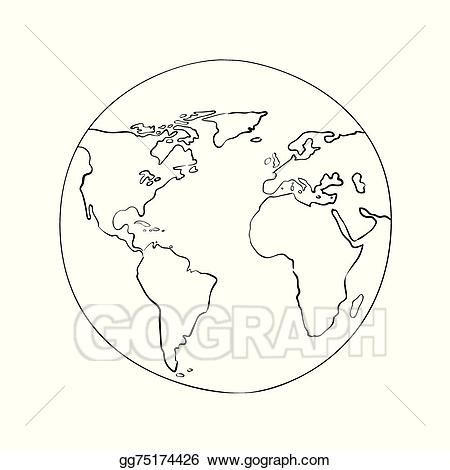 450x470 Drawing Map Of The World Vector Download Them And Print