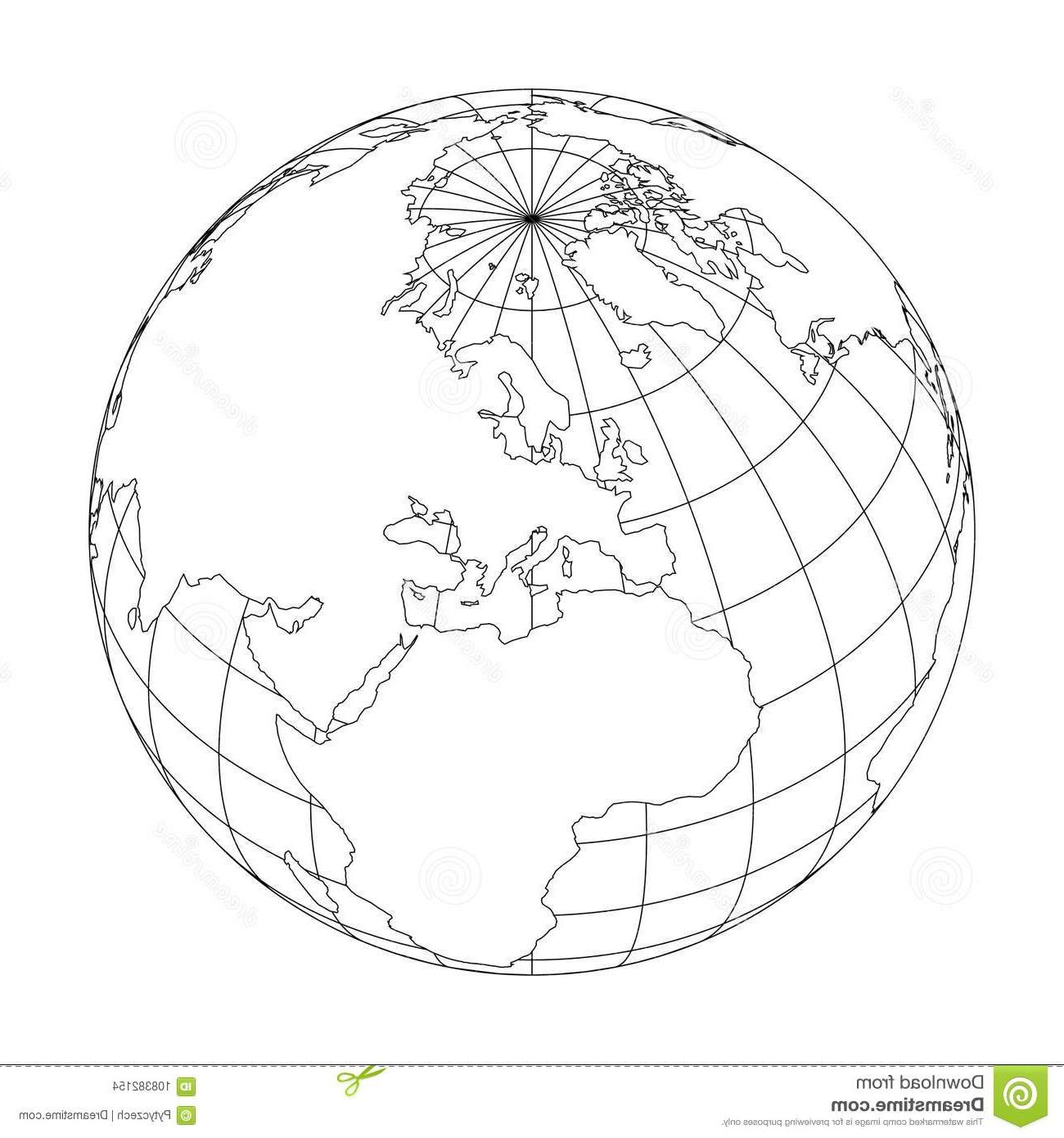 1300x1390 Best Hd Black And White Globe Outline Vector Images Free Vector