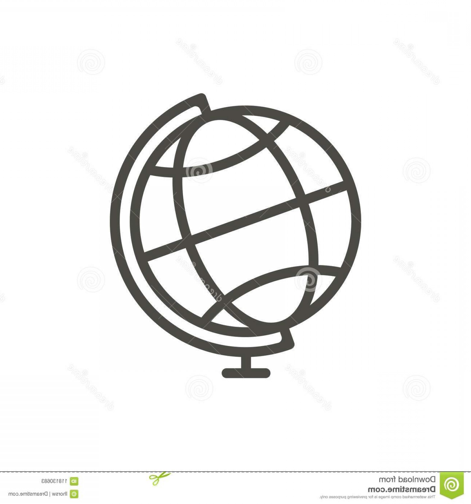 1560x1668 Globe Icon Vector Line Earth Symbol Abstract Illustration