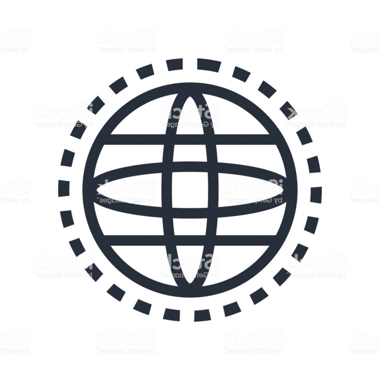 1228x1228 Globe Icon Vector Sign And Symbol Isolated On White Background