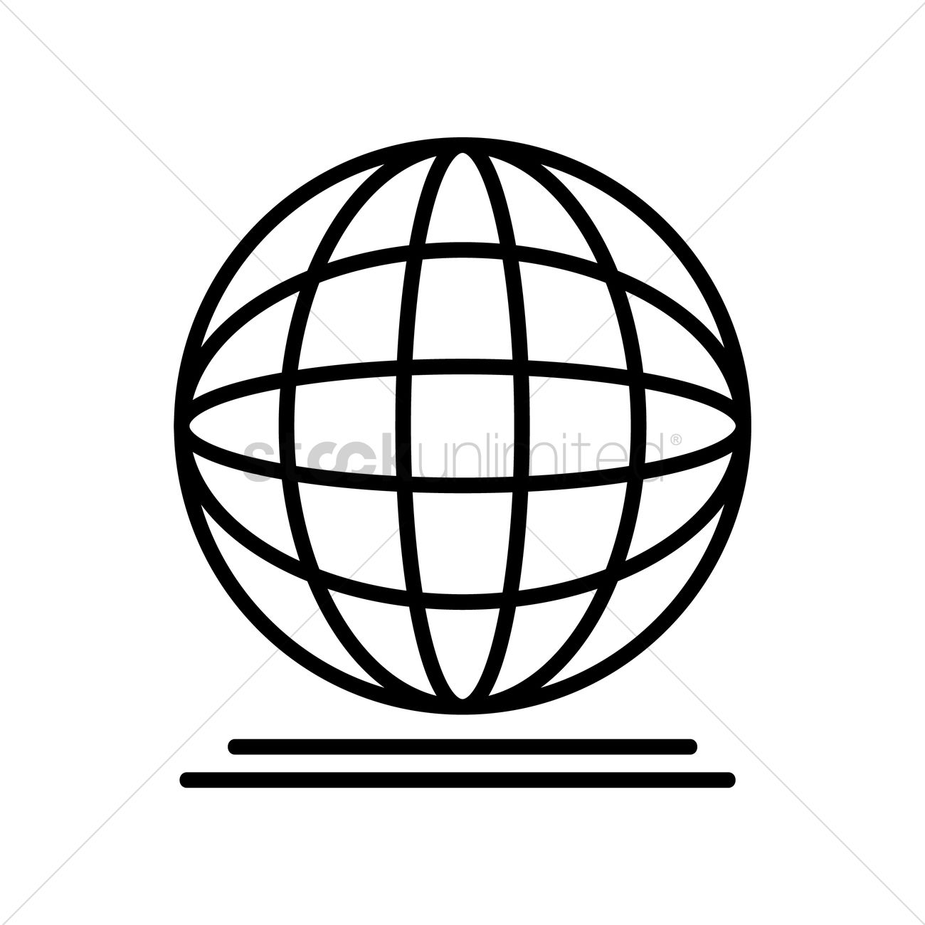 1300x1300 Globe Icon Vector Image