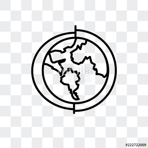 500x500 Globe Icon Isolated On Transparent Background Modern And Editable